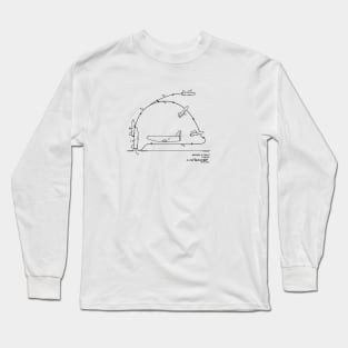 Space Shuttle Vintage Patent Hand Drawing Long Sleeve T-Shirt